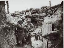 Soldiers Eating in an Advanced Post in the Champagne Region, 1916-Jacques Moreau-Photographic Print