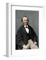 Jacques Offenbach (1819-1880), German-born French composer, cellist and impresario of the romantic-Nadar-Framed Photographic Print