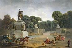 The Entrance to the Tuileries from the Place Louis XV in Paris, circa 1775-Jacques Philippe Joseph Saint-Quentin-Framed Stretched Canvas