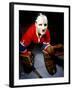 Jacques Plante, Goalie of the Montreal Canadiens Wearing a Mask-null-Framed Premium Photographic Print