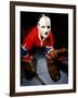 Jacques Plante, Goalie of the Montreal Canadiens Wearing a Mask-null-Framed Premium Photographic Print