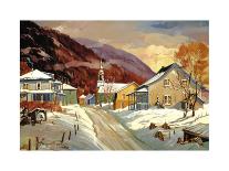 Fisrt Snow in the Laurentian Forest-Jacques Poirier-Mounted Art Print