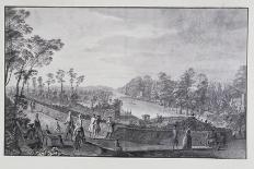 The Artificial River, Lord Burlington's Chiswick Villa (Pen and Ink with Wash on Paper)-Jacques Rigaud-Giclee Print