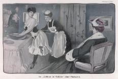 Ladies' Maid Tightens Her Mistress's Corset-Jacques Wely-Art Print