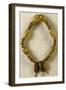 Jade and Gold Necklace with Three Pendants in Agate and Jasper-null-Framed Giclee Print