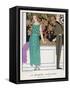 Jade Green Dress by Beer-Georges Barbier-Framed Stretched Canvas