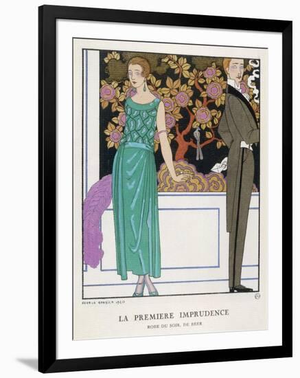 Jade Green Dress by Beer-Georges Barbier-Framed Photographic Print