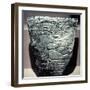 Jade Plaque Showing a Seated Mayan King, 400-800-null-Framed Photographic Print