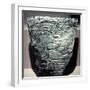 Jade Plaque Showing a Seated Mayan King, 400-800-null-Framed Photographic Print