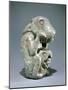 Jade Rabbit Statue with a Warrior Head with a Helmet in the Form of an Eagle Between its Legs-null-Mounted Giclee Print