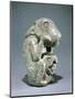 Jade Rabbit Statue with a Warrior Head with a Helmet in the Form of an Eagle Between its Legs-null-Mounted Giclee Print