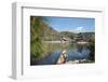 Jade Spring Park and Black Dragon Pool with Boat Carrying Wicker Baskets-Andreas Brandl-Framed Photographic Print