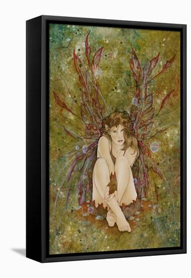 Jade - the Thoughtful Fairy-Linda Ravenscroft-Framed Stretched Canvas