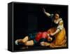 Jael and Sisera-Demetrio Cosola-Framed Stretched Canvas