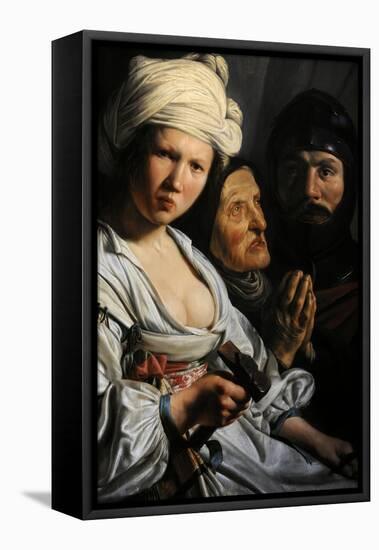 Jael, Deborah and Barak, 1635-Salomon de Bray-Framed Stretched Canvas