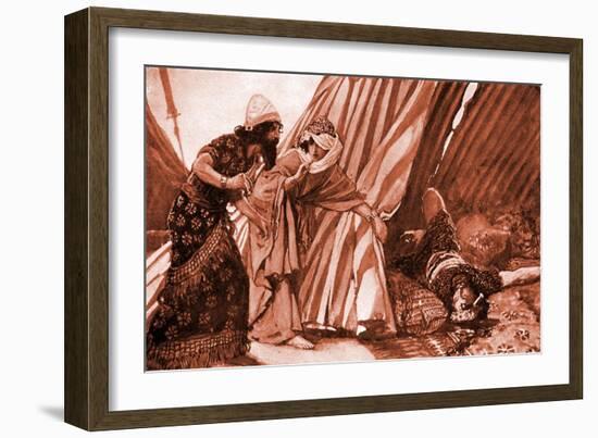 Jael showing Barak Sisera lying dead - Bible-James Jacques Joseph Tissot-Framed Giclee Print