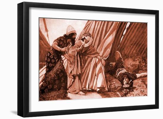 Jael showing Barak Sisera lying dead - Bible-James Jacques Joseph Tissot-Framed Giclee Print