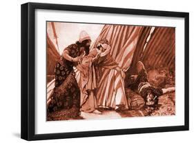 Jael showing Barak Sisera lying dead - Bible-James Jacques Joseph Tissot-Framed Giclee Print