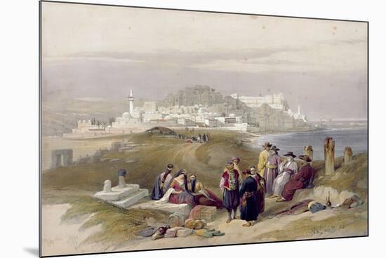 Jaffa, Ancient Joppa, April 16th 1839, Plate 61 from Volume II of 'The Holy Land'-David Roberts-Mounted Premium Giclee Print