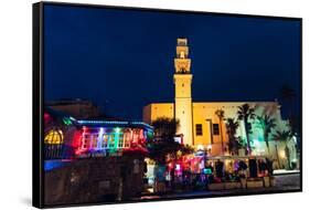 Jaffa at night, Israel, Middle East-Alexandre Rotenberg-Framed Stretched Canvas