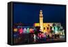 Jaffa at night, Israel, Middle East-Alexandre Rotenberg-Framed Stretched Canvas
