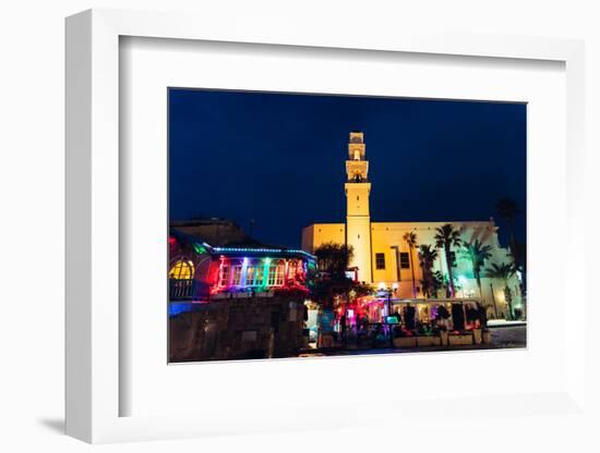 Jaffa at night, Israel, Middle East-Alexandre Rotenberg-Framed Photographic Print