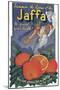 Jaffa Orange Crate Label-null-Mounted Art Print