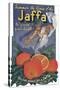 Jaffa Orange Crate Label-null-Stretched Canvas