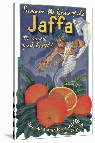 Jaffa Orange Crate Label-null-Stretched Canvas
