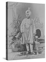 Jagatjit Singh of Kapurthala, 1891 (Engraving)-English Photographer-Stretched Canvas