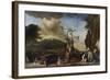 Jagdstilleben Vor Einer Landschaft Mit Schloss Bensberg, 1712-Jan Weenix-Framed Giclee Print