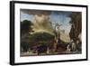 Jagdstilleben Vor Einer Landschaft Mit Schloss Bensberg, 1712-Jan Weenix-Framed Giclee Print