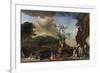 Jagdstilleben Vor Einer Landschaft Mit Schloss Bensberg, 1712-Jan Weenix-Framed Giclee Print