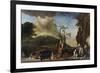 Jagdstilleben Vor Einer Landschaft Mit Schloss Bensberg, 1712-Jan Weenix-Framed Giclee Print