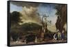 Jagdstilleben Vor Einer Landschaft Mit Schloss Bensberg, 1712-Jan Weenix-Framed Stretched Canvas