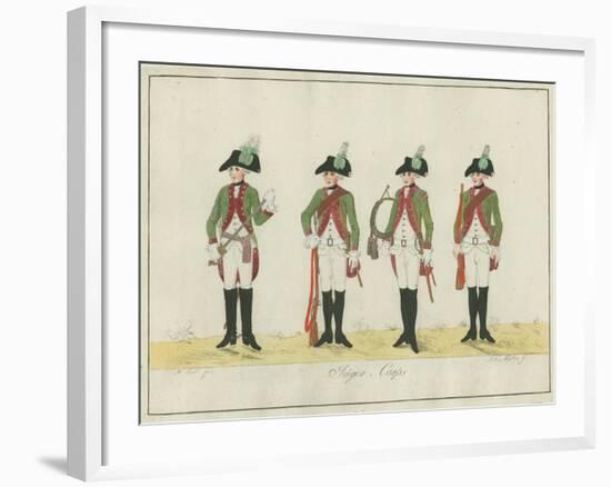 Jager Corps, Hesse-Cassel, C.1784-J. H. Carl-Framed Giclee Print