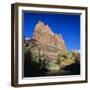 Jagged Sandstone Cliffs Above the Virgin River, Zion National Park, Utah, USA-Ruth Tomlinson-Framed Photographic Print