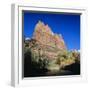 Jagged Sandstone Cliffs Above the Virgin River, Zion National Park, Utah, USA-Ruth Tomlinson-Framed Photographic Print