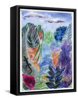 Jaguar and Quetzal, 2010-Louise Belanger-Framed Stretched Canvas