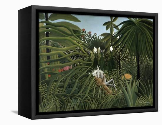 'Jaguar attacking a Horse', 1910-Henri Rousseau-Framed Stretched Canvas