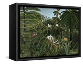 'Jaguar attacking a Horse', 1910-Henri Rousseau-Framed Stretched Canvas