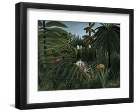 Jaguar Attacking a Horse, 1910-Henri JF Rousseau-Framed Giclee Print