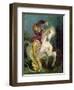 Jaguar Attacking a Horseman, C.1855-Eugene Delacroix-Framed Giclee Print