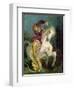 Jaguar Attacking a Horseman, C.1855-Eugene Delacroix-Framed Giclee Print