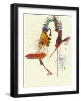 Jaguar E Type Girl-NaxArt-Framed Art Print