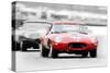 Jaguar E-Type Racing Watercolor-NaxArt-Stretched Canvas