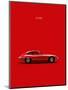 Jaguar E-Type Red-Mark Rogan-Mounted Art Print
