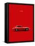 Jaguar E-Type Red-Mark Rogan-Framed Stretched Canvas