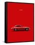 Jaguar E-Type Red-Mark Rogan-Framed Stretched Canvas