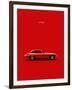 Jaguar E-Type Red-Mark Rogan-Framed Art Print